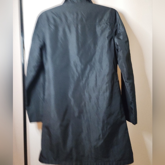 Classic Waterproof Trench Coat with zipper and collar, Pacific Blue, rain coat - Picture 6 of 7